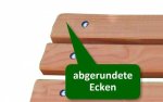 Schwarzwaldliege Doppelliege abgerundete Ecken (Zoom)