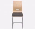 Betzold Schülerstuhl mit Buchenholz-Schale und Sitzpolster große Rückenlehne mit praktischem Griffloch zum Aufstuhlen (Zoom)