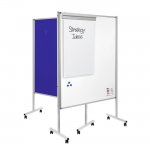 Legamaster Multiboard XL mobil doppelseitig, eine Seite als Whiteboard, eine Seite als Pinboard (Zoom)