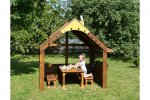 Wisdom Outdoor-Spielhaus robustes Spielhaus mit einer offenen Seite (Zoom)