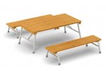 Wisdom Outdoor-Tisch 120 cm, klappbar gut mit den passenden Bänken zu kombinieren (Zoom)