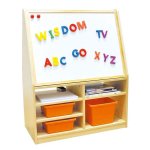 Wisdom Regalkombination mit Kreidetafel und Magnetboard eine Seite mit weißer Magnetboardfläche (Zoom)