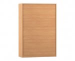 Flexeo Schließfachschrank, 10 Fächer mit Briefschlitzen, Breite 126,4 cm Buche dunkel Rückseite (Zoom)