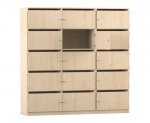 Flexeo Schliefachschrank, 15 Fcher mit Briefschlitzen, Breite 190,5 cm