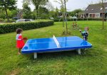 HeBlad Tischtennistisch Beton niedrig, abgerundet niedrigere Höhe, ideal für Kita- oder Grundschulkinder (Zoom)