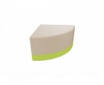 Betzold Clubbo XXL-Hocker Viertelkreis Lime (Zoom)