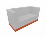 Betzold Clubbo XXL-Sofa Sockelfarbe: Orange (Zoom)