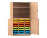 Flexeo Halbtürenschrank PRO, 3 Reihen, 24 Boxen Gr. S, 3 Fächer, 4 Halbtüren  (Zoom)