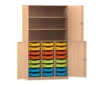 Flexeo Halbtürenschrank PRO, 3 Reihen, 24 Boxen Gr. S, 3 Fächer, 4 Halbtüren  (Zoom)