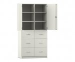 Flexeo Schrank, 6 große Schubladen, 6 Fächer, 2 Türen, Breite 94,4 cm  (Zoom)