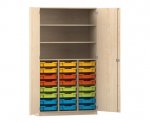 Flexeo Hochschrank PRO, 3 Reihen, 24 Boxen Gr. S, 3 Fcher