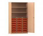 Flexeo Hochschrank PRO, 3 Reihen, 24 Boxen Gr. S, 3 Fächer  (Zoom)