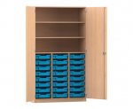 Flexeo Hochschrank PRO, 3 Reihen, 24 Boxen Gr. S, 3 Fächer  (Zoom)