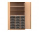 Flexeo Hochschrank PRO, 3 Reihen, 24 Boxen Gr. S, 3 Fächer  (Zoom)