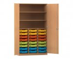 Flexeo Hochschrank PRO, 3 Reihen, 24 Boxen Gr. S, 3 Fächer  (Zoom)