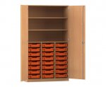 Flexeo Hochschrank PRO, 3 Reihen, 24 Boxen Gr. S, 3 Fächer  (Zoom)