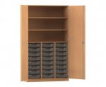 Flexeo Hochschrank PRO, 3 Reihen, 24 Boxen Gr. S, 3 Fächer  (Zoom)