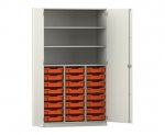 Flexeo Hochschrank PRO, 3 Reihen, 24 Boxen Gr. S, 3 Fächer  (Zoom)