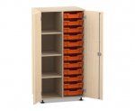 Flexeo Schrank PRO, 2 Reihen, 12 Boxen Gr. S, 4 Fächer links, 2 Türen  (Zoom)
