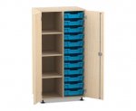 Flexeo Schrank PRO, 2 Reihen, 12 Boxen Gr. S, 4 Fächer links, 2 Türen  (Zoom)