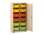 Flexeo Schrank PRO, 2 Reihen, 12 Boxen Gr. M, 2 Tren