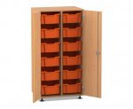 Flexeo Schrank PRO, 2 Reihen, 12 Boxen Gr. M, 2 Türen  (Zoom)