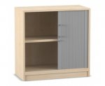 Flexeo Rollladen-Schrank, 2 Fcher = 2 Ordnerhhen