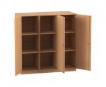 Flexeo Polsterhockerschrank mittelhoch, 9 Fächer, 3 Türen  (Zoom)