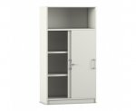Flexeo Kombi-Schrank, unten Schiebetüren, oben 1 Fach = 4 Ordnerhöhen  (Zoom)