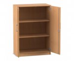 Flexeo Drehtüren-Schrank, 3 Fächer = 3 Ordnerhöhen  (Zoom)