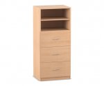Flexeo Schrank, 3 große Schubladen, 2 Fächer, Breite 64,1 cm  (Zoom)