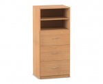 Flexeo Schrank, 3 große Schubladen, 2 Fächer, Breite 64,1 cm  (Zoom)