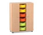 Flexeo Regalschrank PRO, 3 Reihen, 6 Boxen Gr. M, 8 Fächer, 2 Türen  (Zoom)