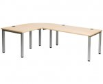 Flexeo Schreibtisch (Breite 160 cm) mit Anbau und Viertelkreis