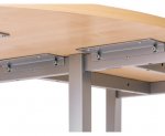 Flexeo Schreibtisch (Breite 140 cm) mit Anbau und Viertelkreis Schreibtisch (Breite 140 cm) 3 (Zoom)