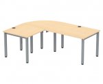 Flexeo Schreibtisch (Breite 120 cm) mit Anbau und Viertelkreis Schreibtisch (Breite 120 cm) 2 (Zoom)