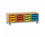 Flexeo Regal PRO, Stahlrahmen, 4 Reihen, 12 Boxen Gr. S  (Zoom)