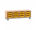 Flexeo Regal PRO, Stahlrahmen, 4 Reihen, 12 Boxen Gr. S  (Zoom)