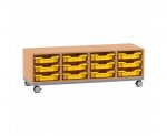 Flexeo Regal PRO, Stahlrahmen, 4 Reihen, 12 Boxen Gr. S  (Zoom)