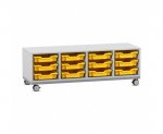 Flexeo Regal PRO, Stahlrahmen, 4 Reihen, 12 Boxen Gr. S  (Zoom)