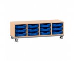Flexeo Regal PRO, Stahlrahmen, 4 Reihen, 12 Boxen Gr. S  (Zoom)