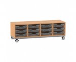 Flexeo Regal PRO, Stahlrahmen, 4 Reihen, 12 Boxen Gr. S  (Zoom)