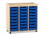 Flexeo Regal PRO, 3 Reihen, 24 Boxen Gr. S, Aufkantung  (Zoom)
