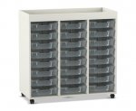 Flexeo Regal PRO, 3 Reihen, 24 Boxen Gr. S, Aufkantung  (Zoom)