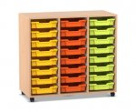 Flexeo Regal PRO, 3 Reihen, 24 Boxen Gr. S  (Zoom)