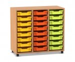 Flexeo Regal PRO, 3 Reihen, 24 Boxen Gr. S  (Zoom)