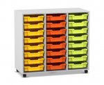 Flexeo Regal PRO, 3 Reihen, 24 Boxen Gr. S  (Zoom)