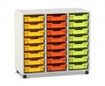 Flexeo Regal PRO, 3 Reihen, 24 Boxen Gr. S  (Zoom)