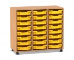 Flexeo Regal PRO, 3 Reihen, 24 Boxen Gr. S  (Zoom)