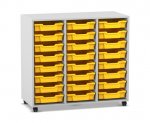 Flexeo Regal PRO, 3 Reihen, 24 Boxen Gr. S  (Zoom)